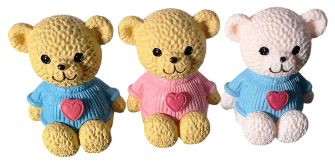1 Love Heart Teddy Bear Ornament
